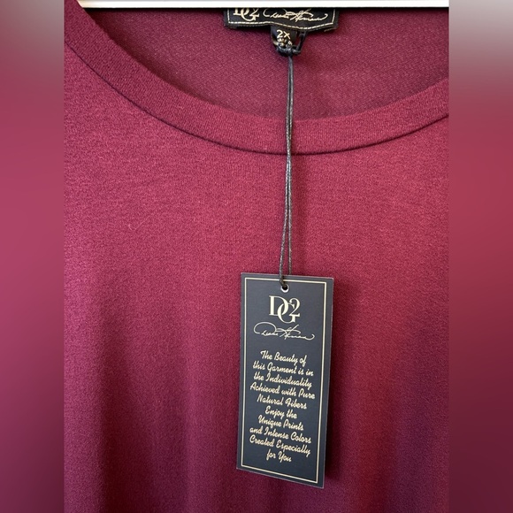 DG2 by Diane Gilman Cold-Shoulder Top with Ruffle 2X - Picture 3 of 5